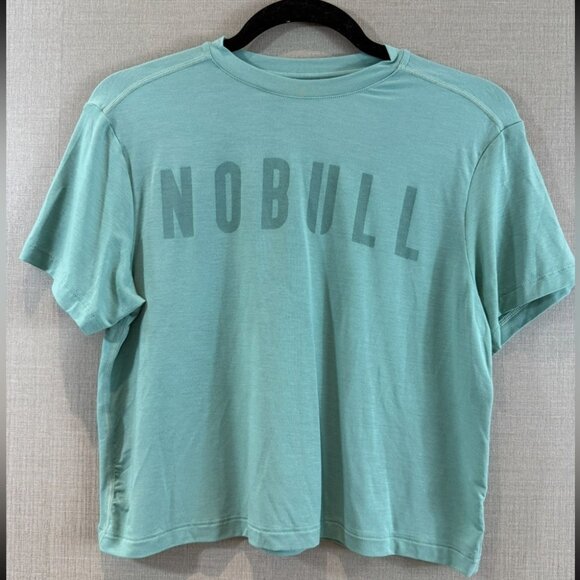 NOBULL Light Green Boxy Crop T-Shirt CrossFit Training Shirt - Picture 1 of 4
